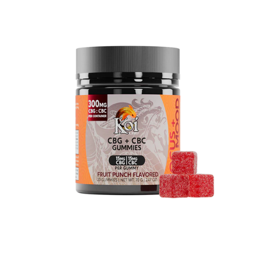 CBG + CBC Fruit Punch Gummies (300mg)(20ct)