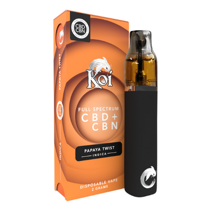 CBD + CBN Full Spectrum Disposable Vape Bar (2 Gram) - Papaya Twist (Indica)