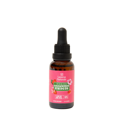 THC Free, Strawberry Hibiscus, High Potency Tincture 30ml - 1,500 mg CBD