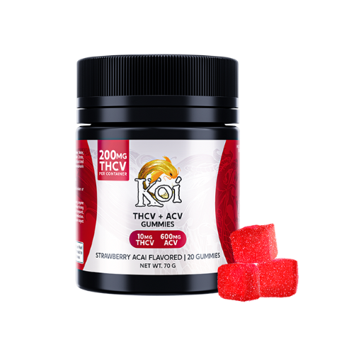 THCV + ACV Strawberry Acai Flavored Gummies (200mg/20ct)